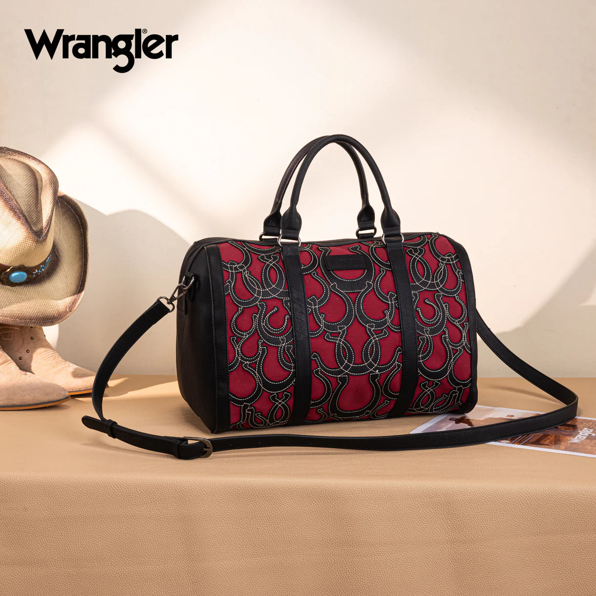 Wrangler Horseshoe Cutout Duffle/Crossbody