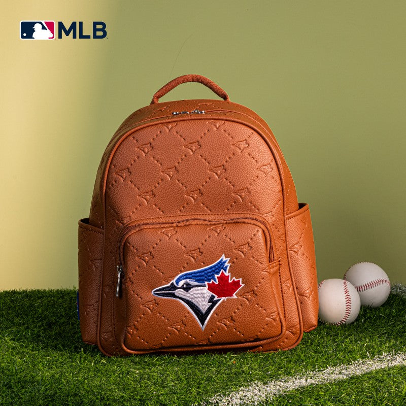 Toronto Blue Jays Quilted Embossed Backpack – Brown | Official MLB by Montana West