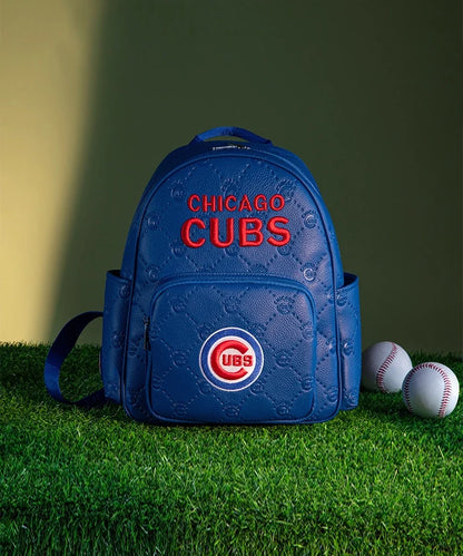 Chicago Cubs Quilted Embossed Backpack – Blue | Official MLB by Montana West