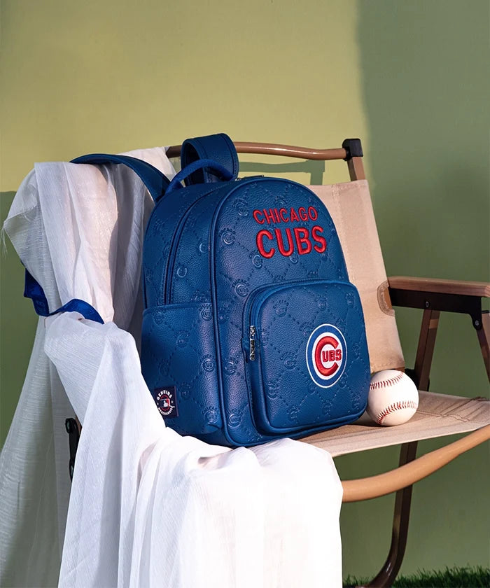 Chicago Cubs Quilted Embossed Backpack – Blue | Official MLB by Montana West
