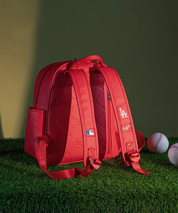 Los Angeles Dodgers Quilted Embossed Backpack – Red | Official MLB by Montana West