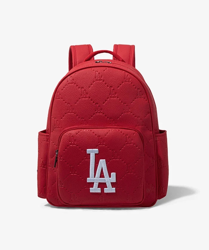 Los Angeles Dodgers red quilted backpack