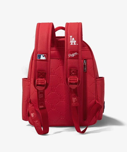 Los Angeles Dodgers Quilted Embossed Backpack – Red | Official MLB by Montana West