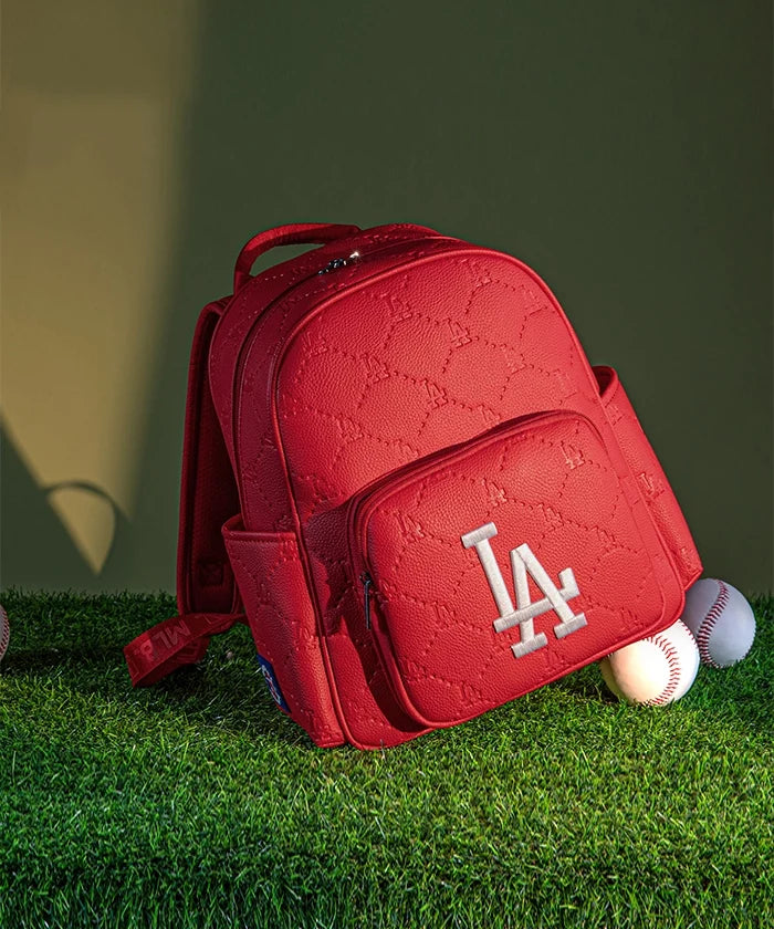 Los Angeles Dodgers Quilted Embossed Backpack – Red | Official MLB by Montana West