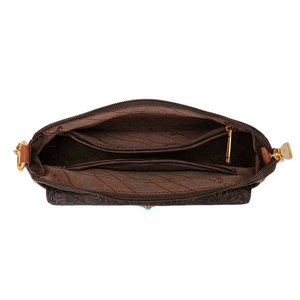 Montana West Tooled Floral Chain Shoulder Crossbody Bag