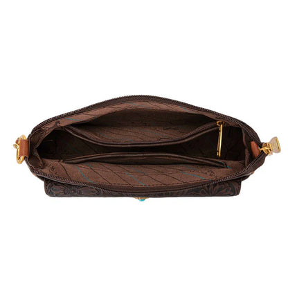 Montana West Tooled Floral Chain Shoulder Crossbody Bag