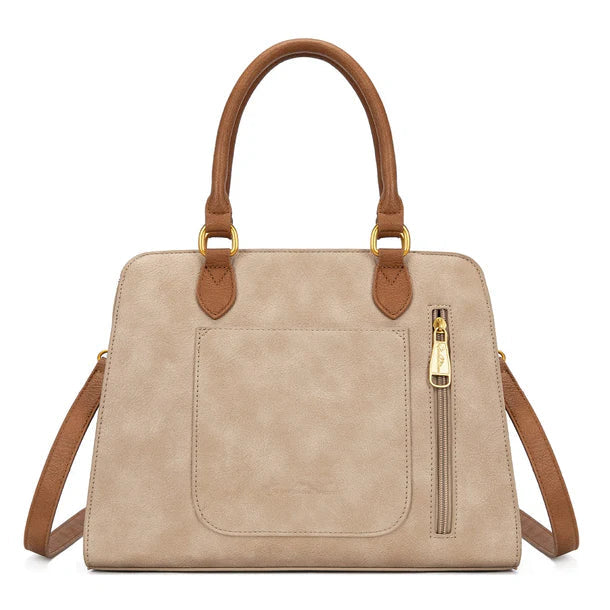 Montana West Tooled Floral Concealed Carry Satchel Crossbody Bag