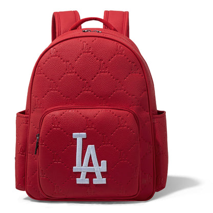 Los Angeles Dodgers Quilted Embossed Backpack – Red | Official MLB by Montana West