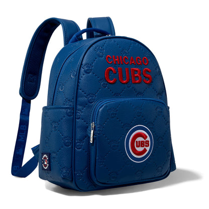Chicago Cubs Quilted Embossed Backpack – Blue | Official MLB by Montana West