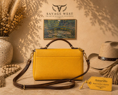 Savage Monet Garden Collection – Hand-Painted Leather Handbag