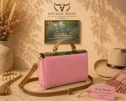 Savage Monet Garden Collection – Hand-Painted Leather Handbag