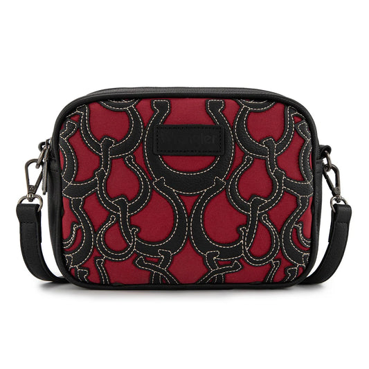 Wrangler Horseshoe Cutout Double Zip Crossbody Bag