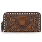 Wrangler Horseshoe Cutout Zip Around Wallet