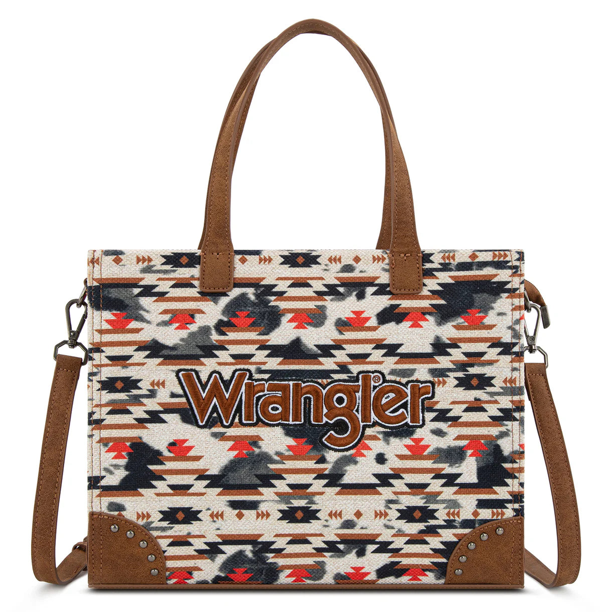 Wrangler Aztec Print Tote/Crossbody Wallet Set
