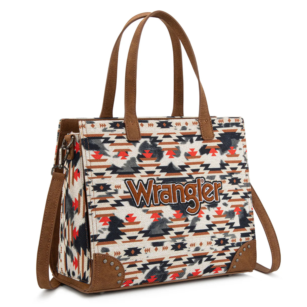 Wrangler Aztec Print Tote/Crossbody Wallet Set