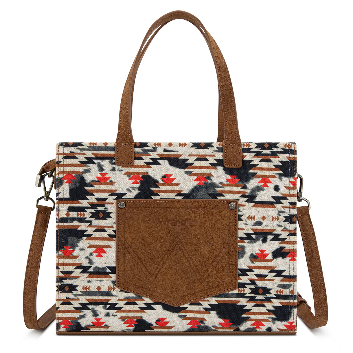 Wrangler Aztec Print Tote/Crossbody Wallet Set