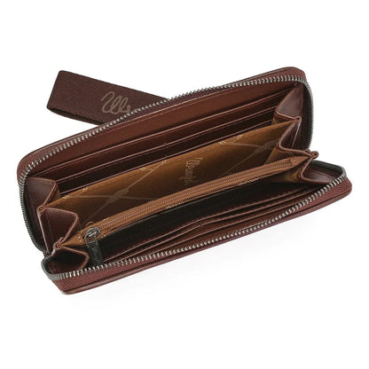 Wrangler Scroll Print Zip Around Wallet