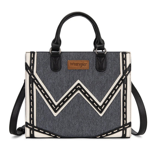 Wrangler Western Contrast Stitch Chevron Tote Bag