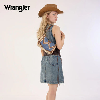 Wrangler Western Chevron Contrast Stitch Satchel Bag