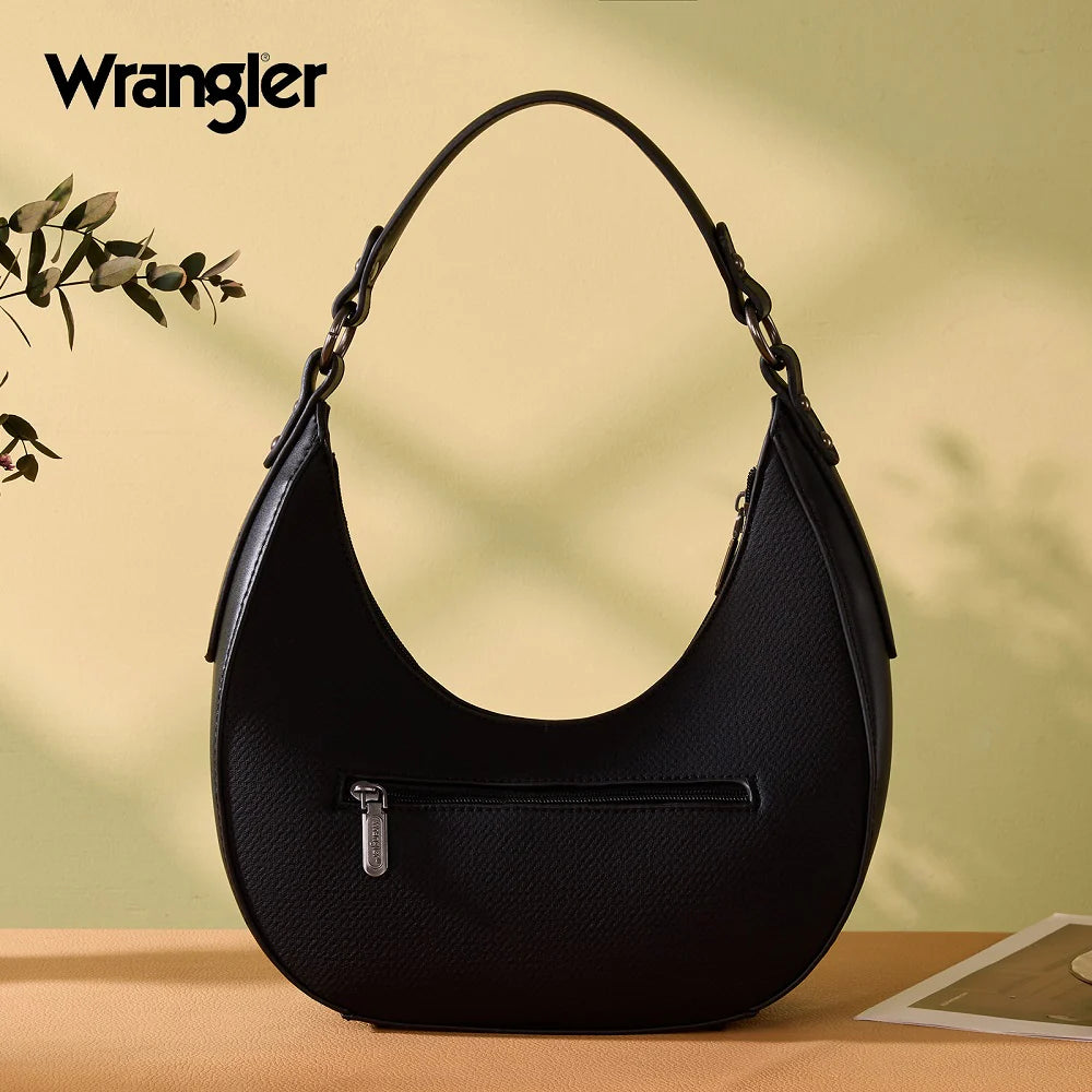 Wrangler Western Contrast Stitch Chevron Hobo Shoulder Bag