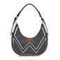 Wrangler Western Contrast Stitch Chevron Hobo Shoulder Bag