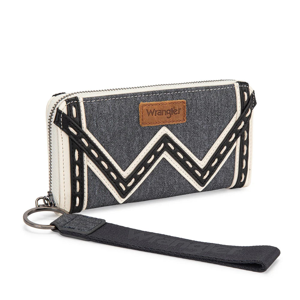 Wrangler Western Chevron Contrast Stitch RFID Wallet