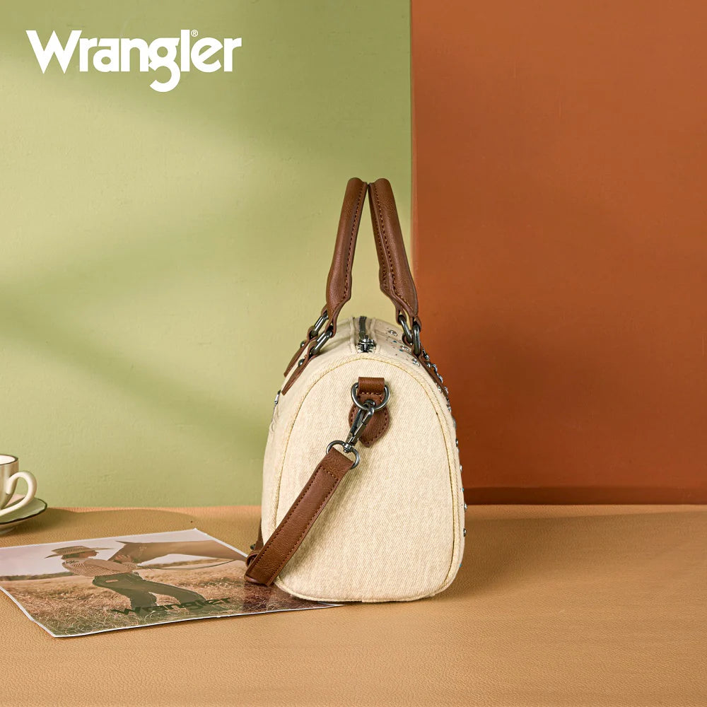Wrangler Western Rhinestone Denim Boston Bag/Crossbody