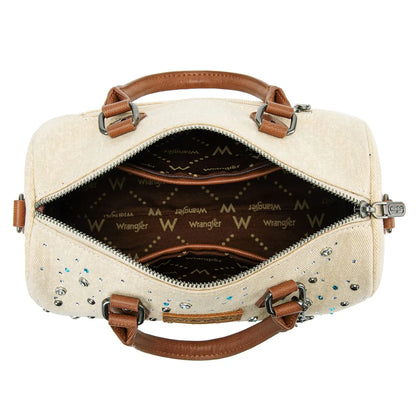 Wrangler Western Rhinestone Denim Boston Bag/Crossbody