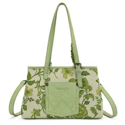 Wrangler Floral Printed Braided Scarf Crossbody Bag