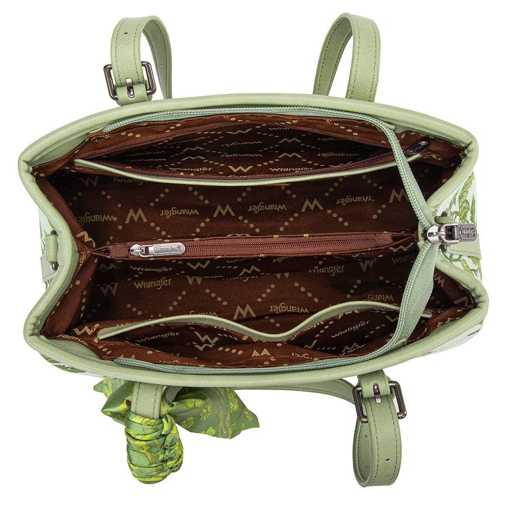 Wrangler Floral Printed Braided Scarf Crossbody Bag