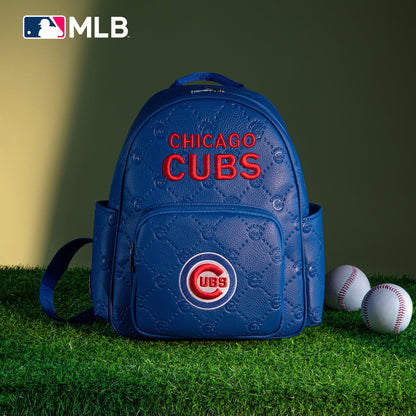 Chicago Cubs Quilted Embossed Backpack – Blue | Official MLB by Montana West