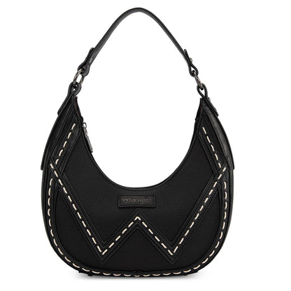Wrangler Western Contrast Stitch Chevron Hobo Shoulder Bag
