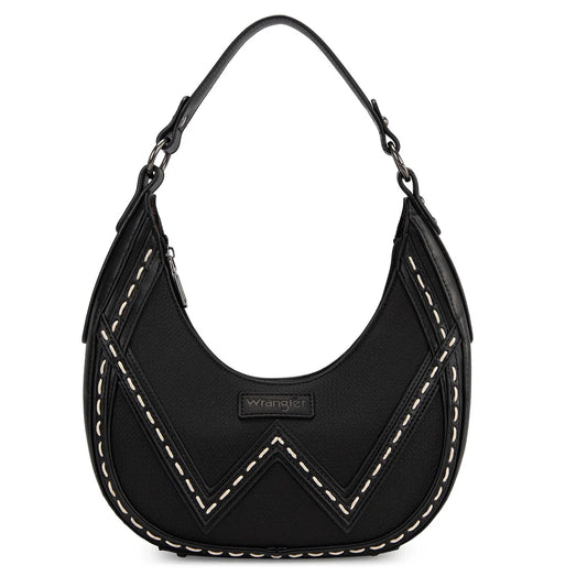 Wrangler Western Contrast Stitch Chevron Hobo Shoulder Bag